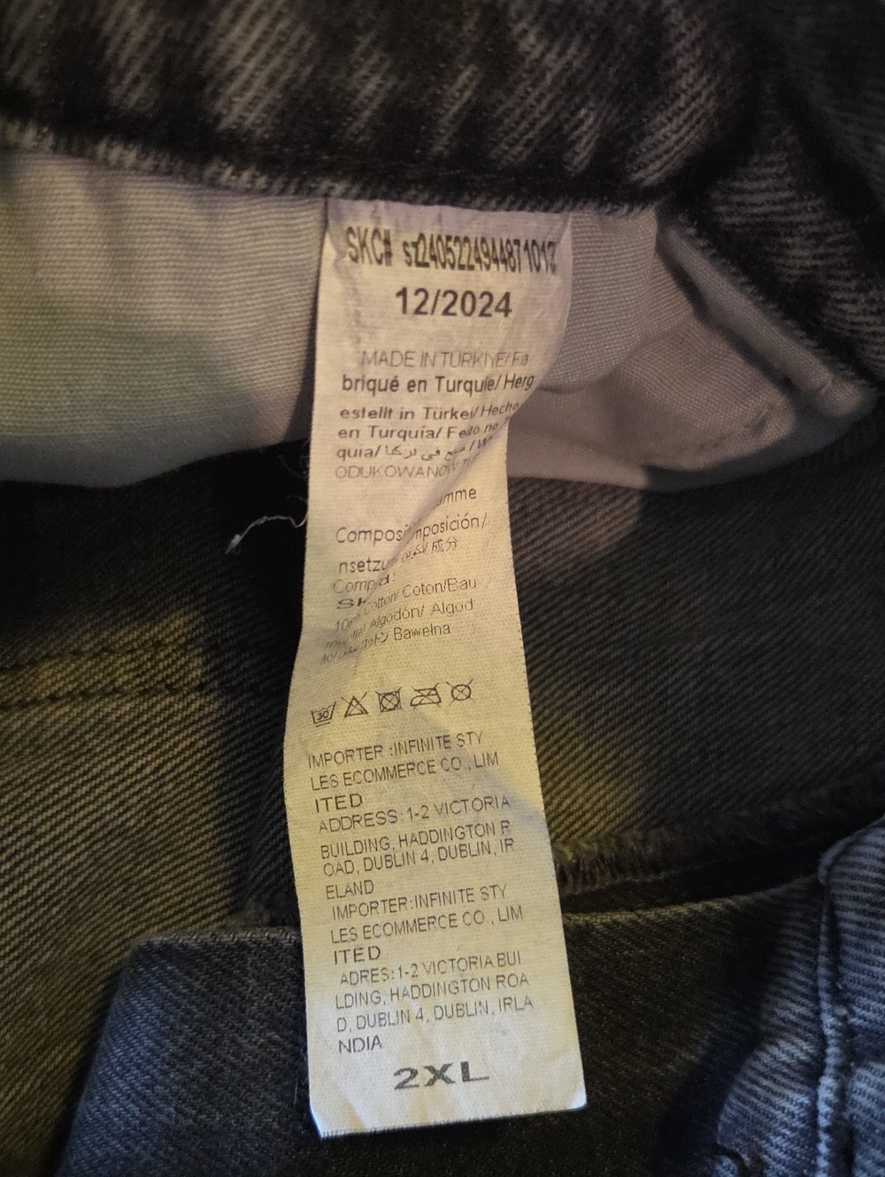 High-Rise Wide Leg Jeans in Washed Gray - Picture 4 of 5